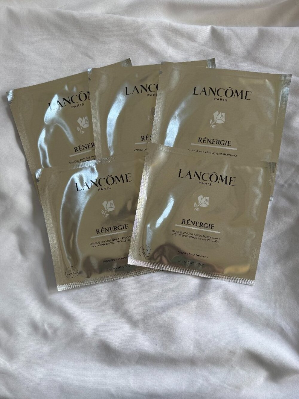 Lancome Renergie High-Performance Anti-Aging Mask, Peptides, Vitamin C, Set of 5